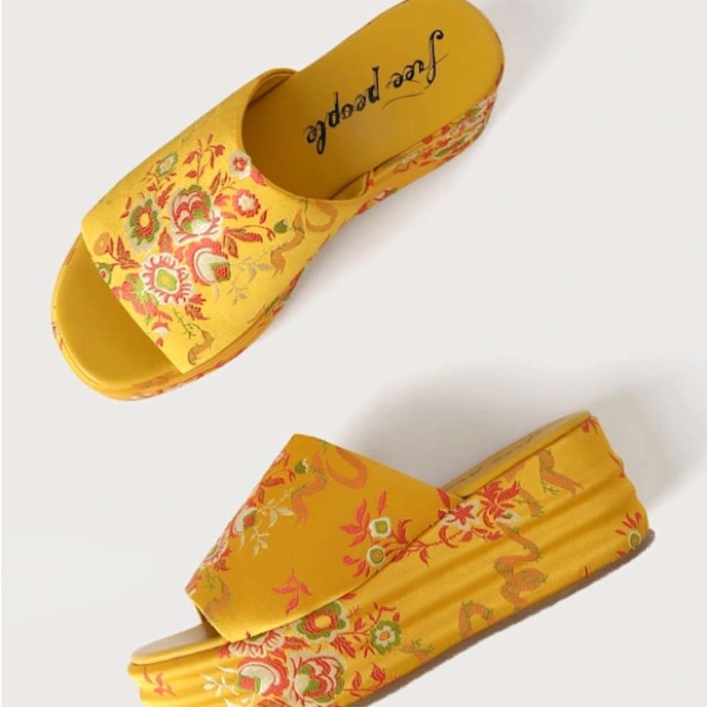 Free People Harbor Brocade Tumeric